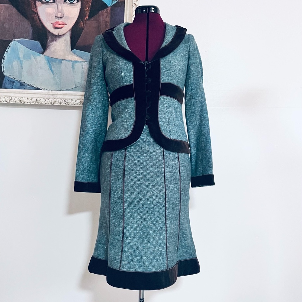 Nanette Lapore Tweed Skirt Suit Dress NWT size XS 0 2